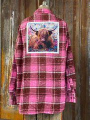 Henry the Highland Cow- Distressed Pink
