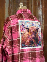 Henry the Highland Cow- Distressed Pink