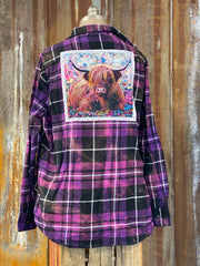 Henry the Highland Cow- Distressed Purple