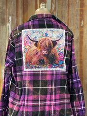 Henry the Highland Cow- Distressed Purple