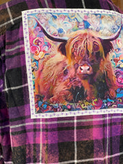 Henry the Highland Cow- Distressed Purple