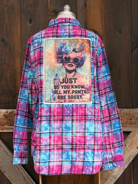 Thumbnail for All My Pants Are Sassy Art Flannel