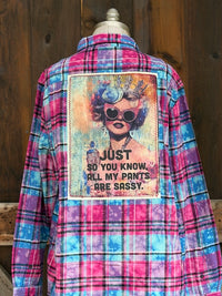 Thumbnail for All My Pants Are Sassy Art Flannel