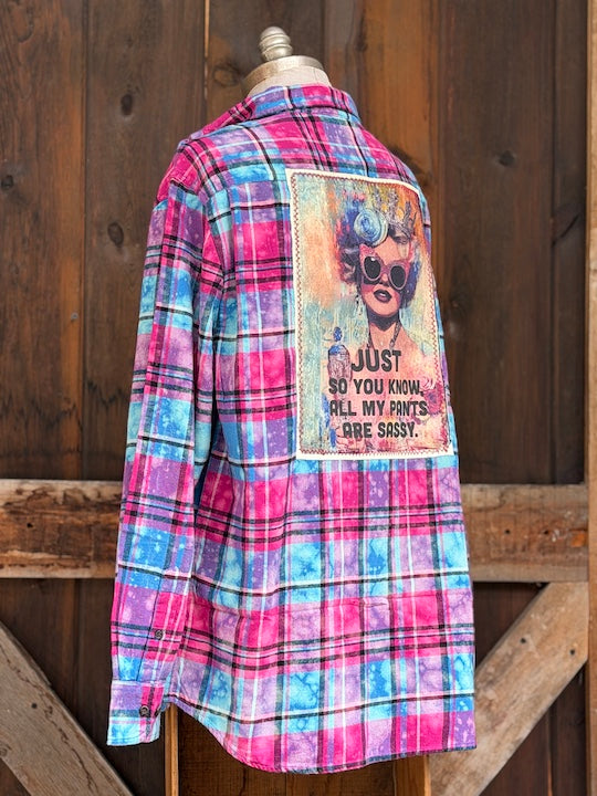 All My Pants Are Sassy Art Flannel