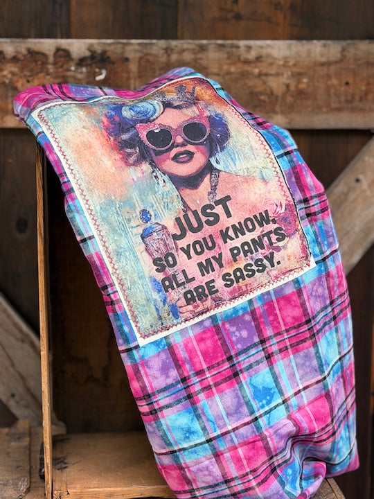 All My Pants Are Sassy Art Flannel