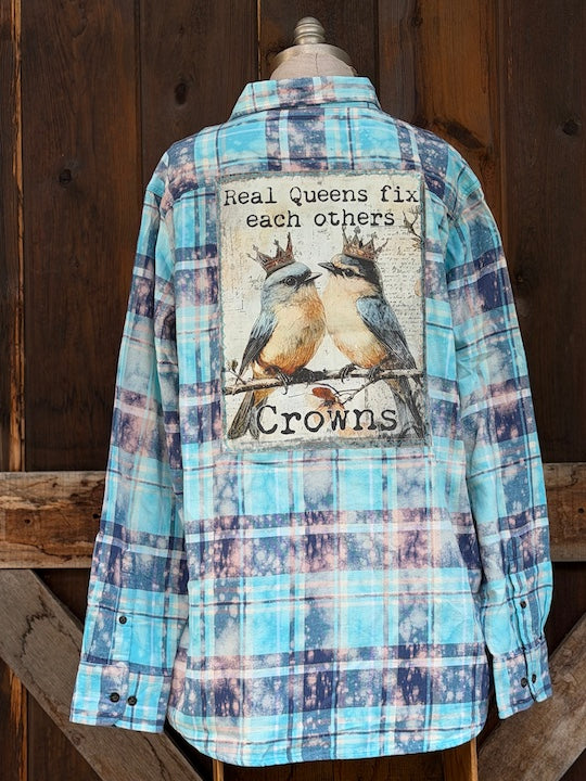 Real Queens Fix Each Others Crowns Art Flannel