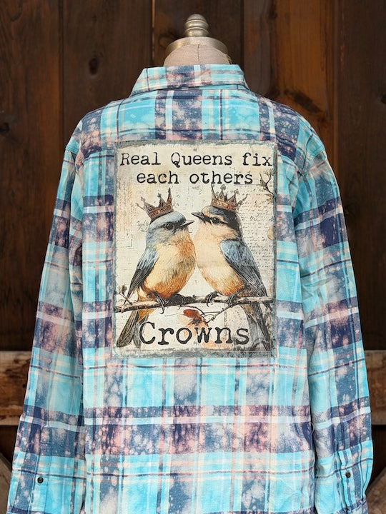 Real Queens Fix Each Others Crowns Art Flannel
