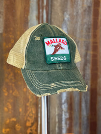 Thumbnail for Mallard Seed Hat - Distressed Dark Green Snapback