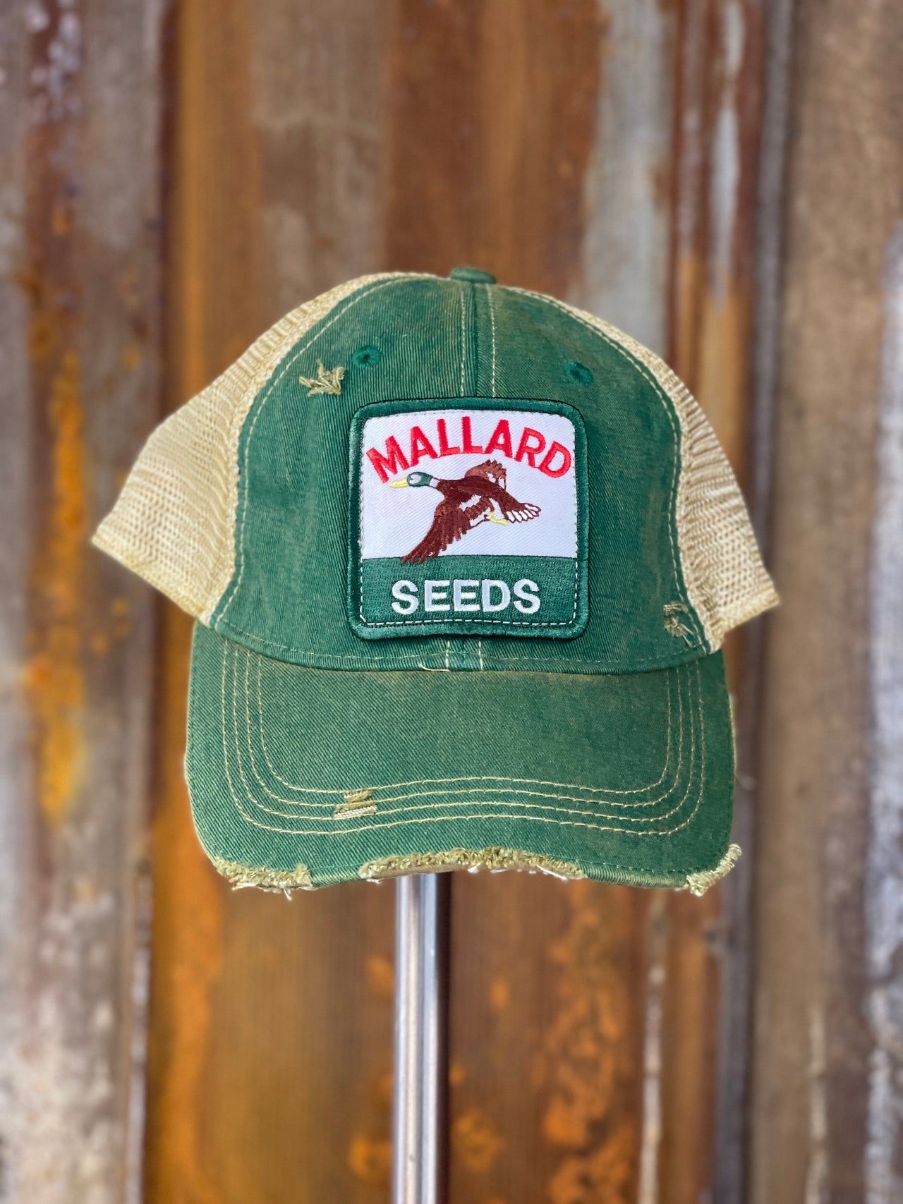 Mallard Seed Hat - Distressed Kelly Green Snapback