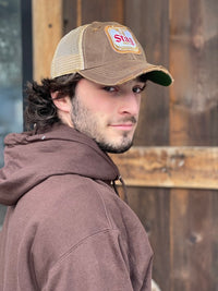 Thumbnail for Stag Beer Hat- Distressed Brown Snapback