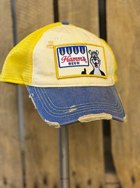 Thumbnail for Hamm's Retro Logo Tri-tone Hat- Blue Brim