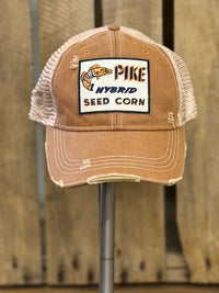 Thumbnail for Pike Seed Corn Hat- Distressed Corn Tassel
