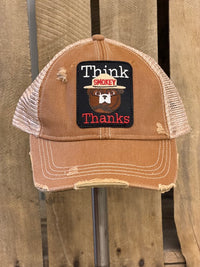 Thumbnail for Smokey Bear THINK THANKS Hat- Distressed Cinnamon