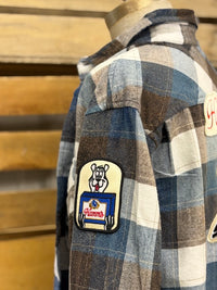 Thumbnail for Hamm's FOOTBALL BEAR Patch Flannel- Tailgate Plaid