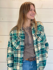 Hamm's FISHING BEAR Heavyweight Brawny Flannel- Birchwood Plaid