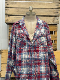 Thumbnail for She Loves Jesus & America Too Art Flannel- Gone Country Plaid