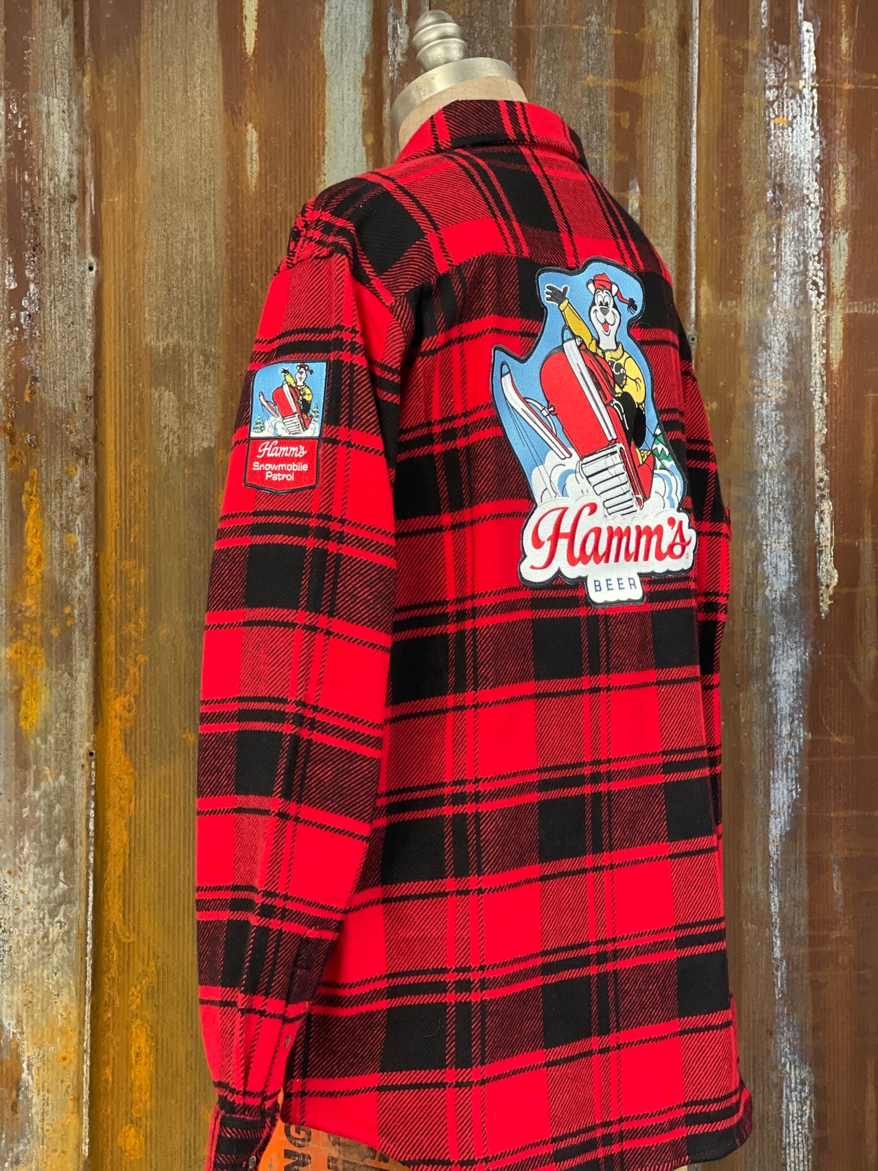 Hamm's SNOWMOBILE BEAR Heavyweight Brawny Flannel