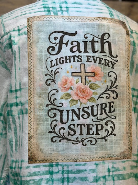 FAITH Art Flannel- Limesicle Plaid