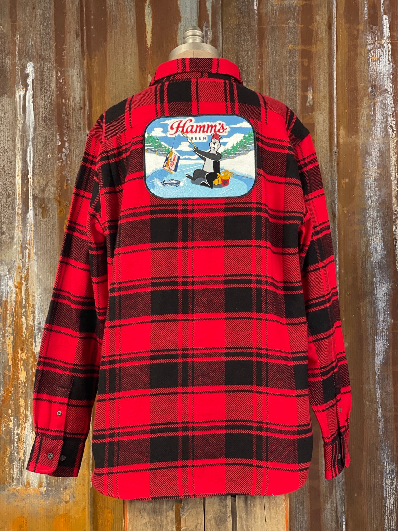 Hamm's ICE FISHING BEAR Heavyweight Brawny Flannel- CLEARANCE
