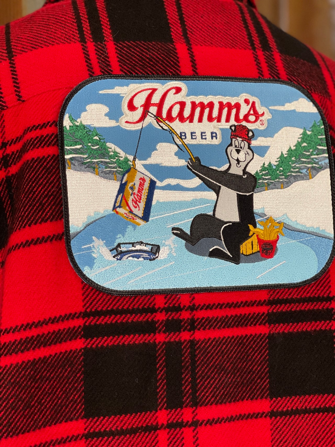 Hamm's ICE FISHING BEAR Heavyweight Brawny Flannel- CLEARANCE
