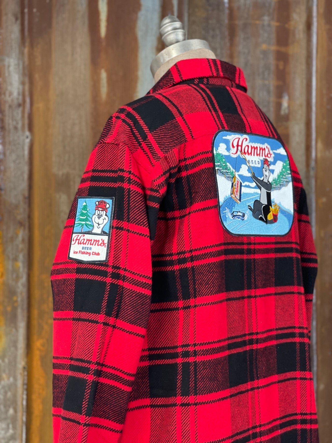 Hamm's ICE FISHING BEAR Heavyweight Brawny Flannel- CLEARANCE