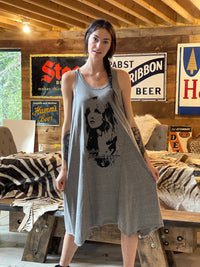 Thumbnail for GOLD DUST WOMAN layering tank dress- Heather Grey