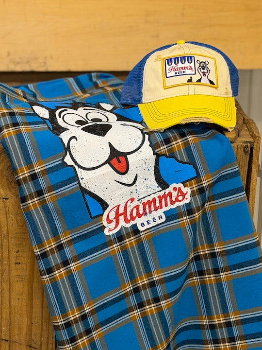 Hamm's STATE OF MN Bear  Sleeveless Flannel