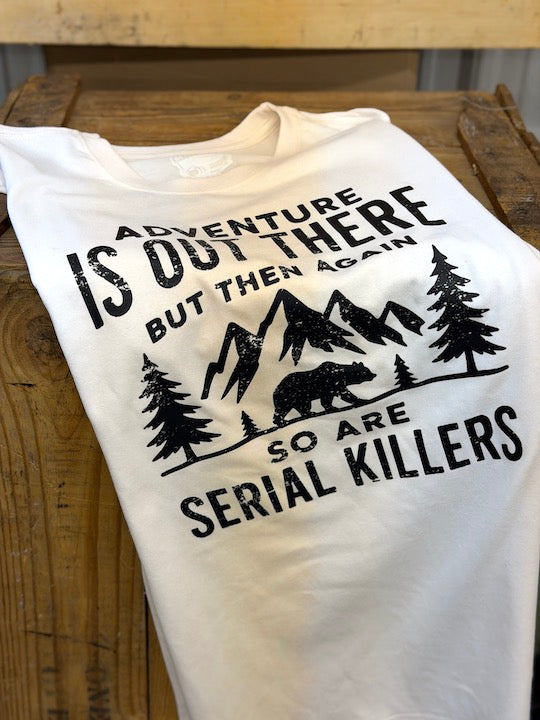 Adventure is out there Tee- Sweet Cream
