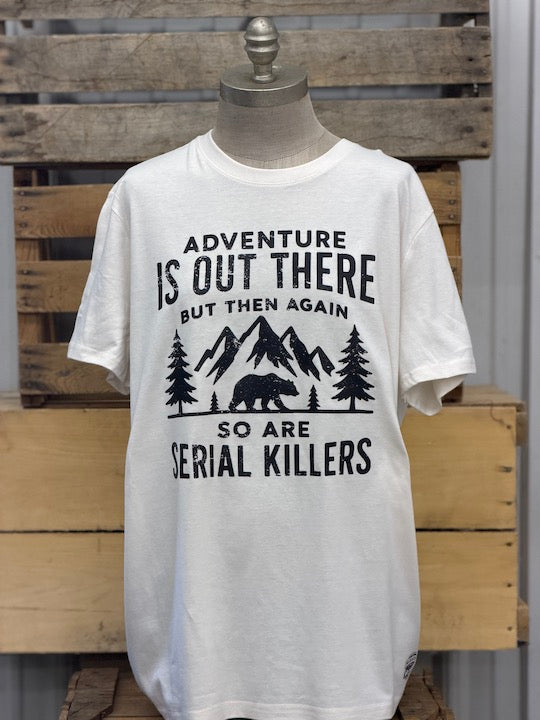 Adventure is out there Tee- Sweet Cream