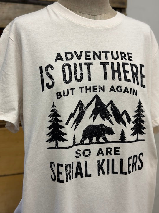 Adventure is out there Tee- Sweet Cream