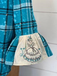 Thumbnail for Flared Sleeve Flannel- FRENCH QUARTER
