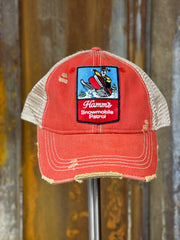 Hamm's SNOW PATROL Snowmobile Hat- Distressed Red