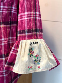Thumbnail for Flared Sleeve Flannel- MAGNOLIA