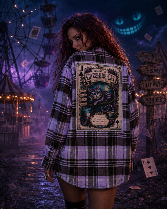 CHESHIRE CAT Art Flannel