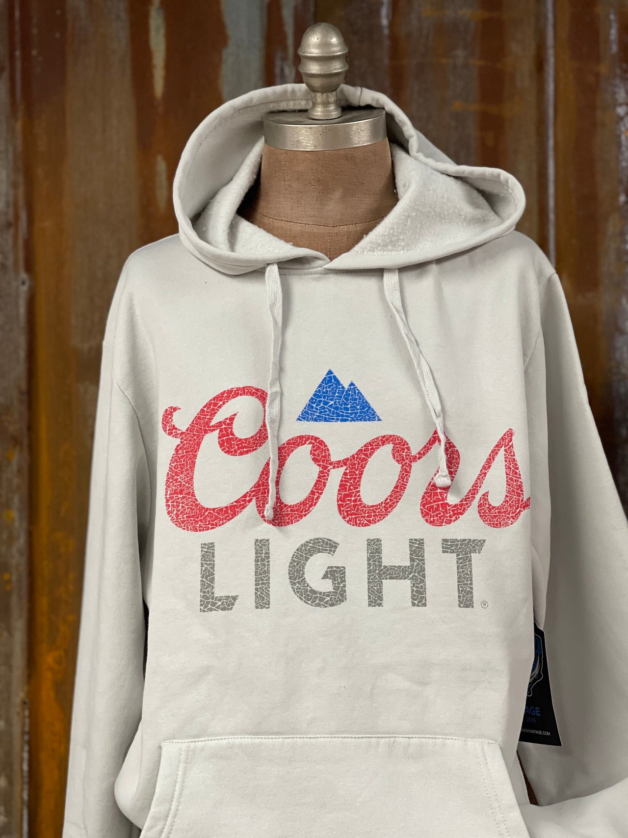 Coors Light Washed Hoodie Grey Angry Minnow Clothing Angry Minnow Vintage LLC