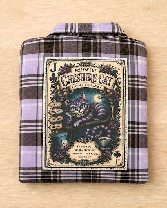CHESHIRE CAT Art Flannel