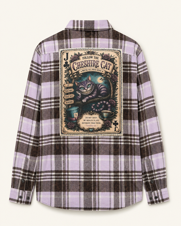 CHESHIRE CAT Art Flannel