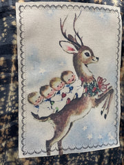 Christmas Minivan Holiday Flannel- Distressed Black
