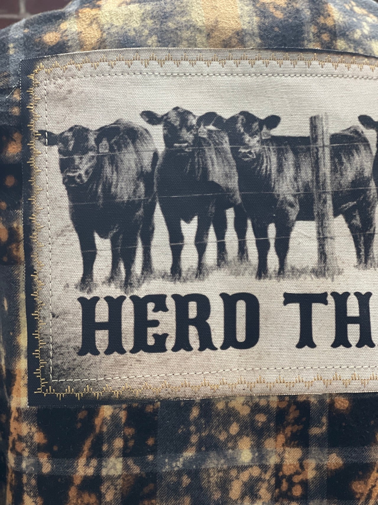 Herd That Art Flannel- Black Distressed- Angry Minnow Vintage