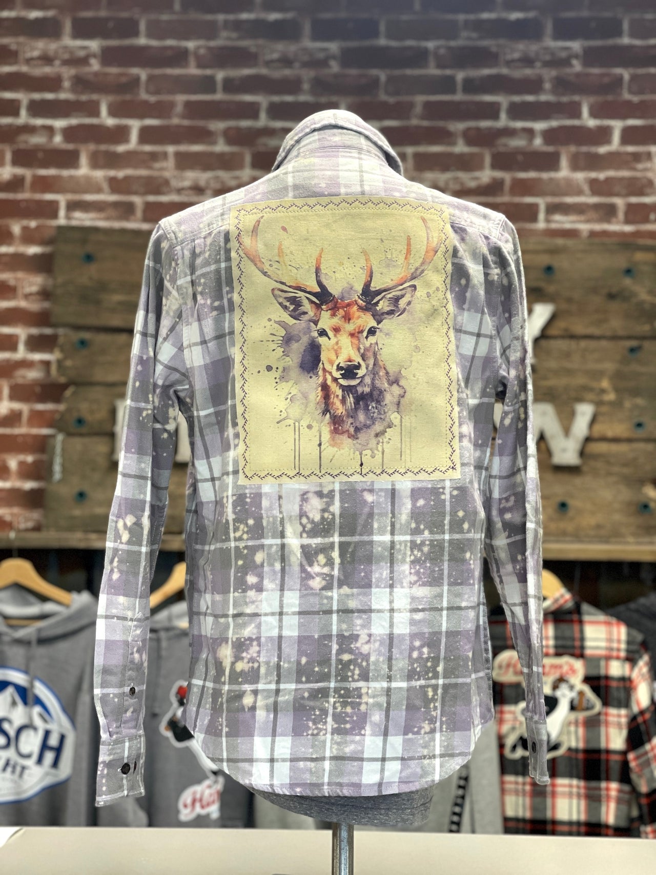 Twilight Buck Art Flannel Angry Minnow Clothing Co.