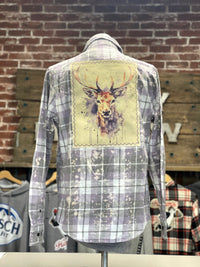 Thumbnail for Twilight Buck Art Flannel Angry Minnow Clothing Co.
