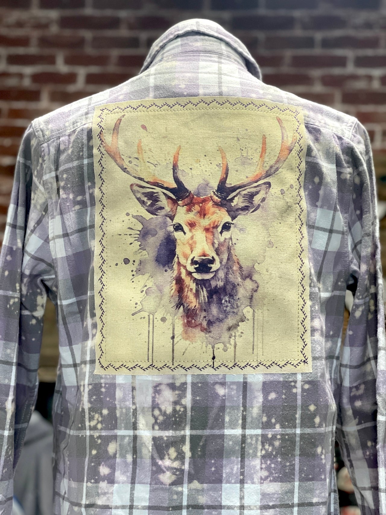 Twilight Buck Art Flannel Angry Minnow Vintage
