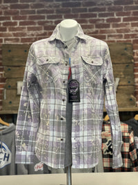 Thumbnail for TWILIGHT BUCK Limited Edition Art Flannel- Distressed Lavender