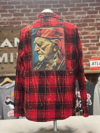 Thumbnail for ON THE ROAD AGAIN Limited Edition Art Flannel- Distressed Red