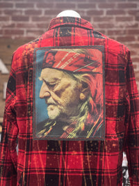 Thumbnail for ON THE ROAD AGAIN Limited Edition Art Flannel- Distressed Red