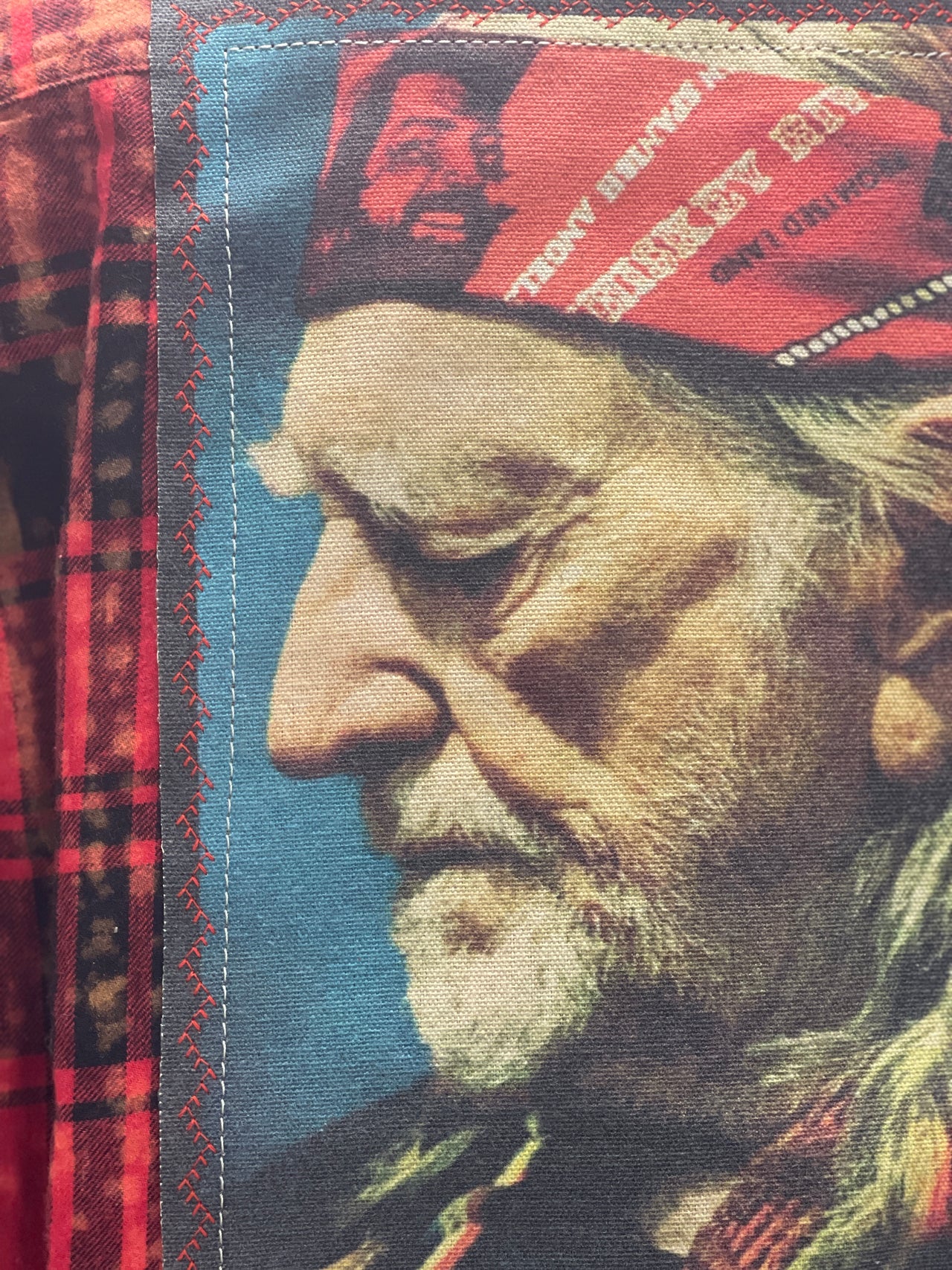 ON THE ROAD AGAIN Limited Edition Art Flannel- Distressed Red