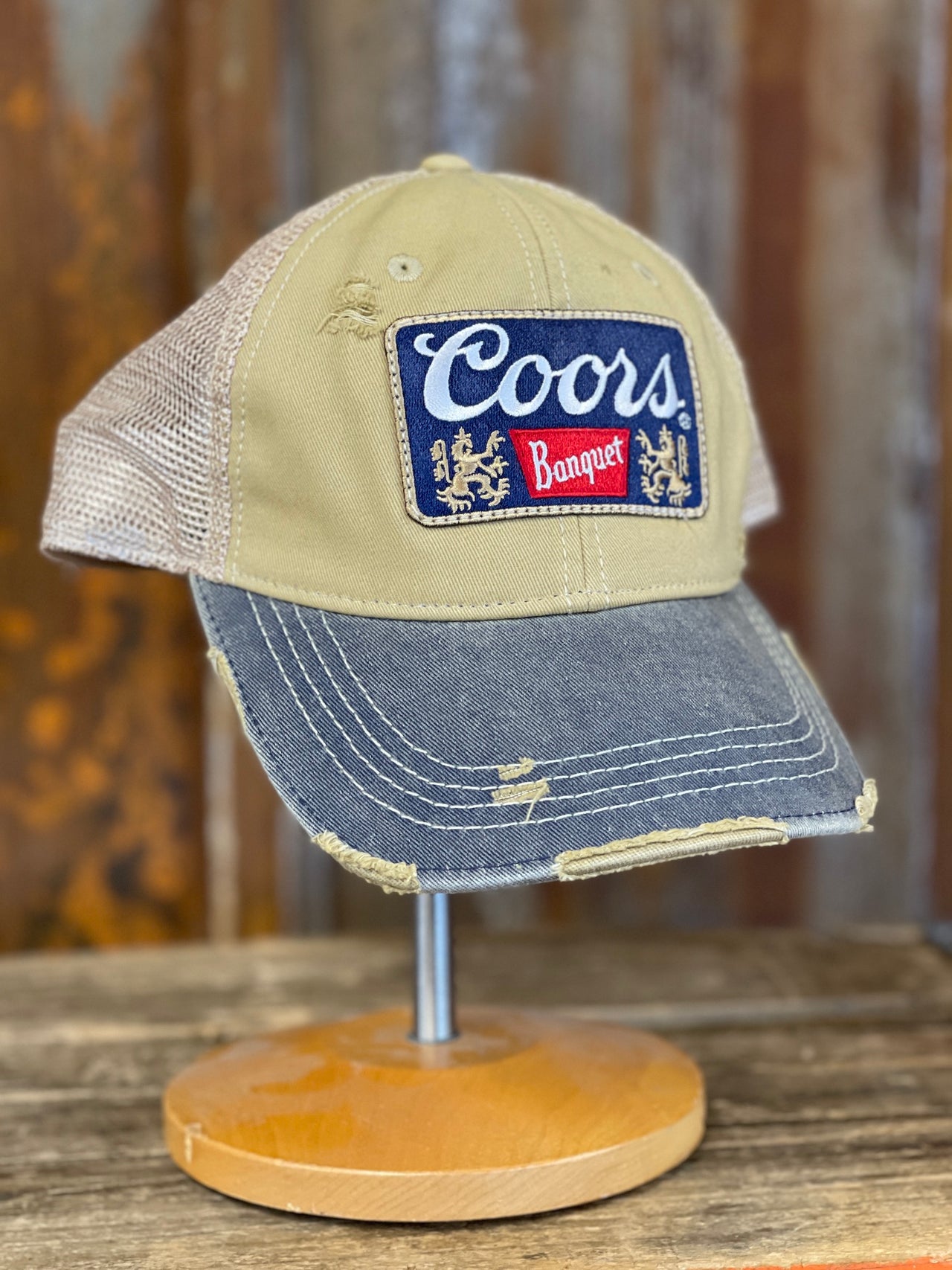 Coors Banquet Tri-Tone Hat- Distressed Snapback