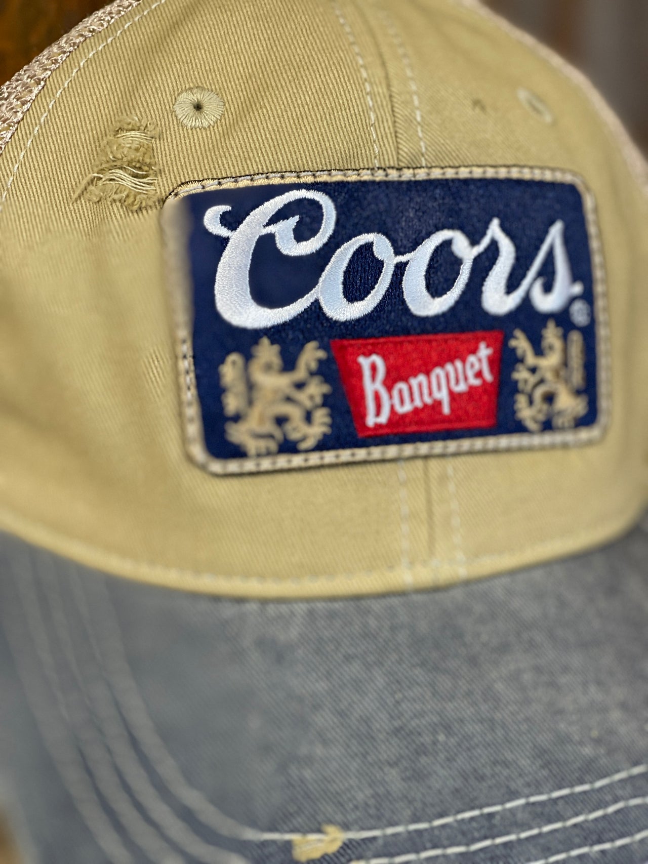 Coors Banquet Tri-Tone Hat- Distressed Snapback