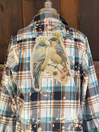 Thumbnail for QUEEN FOR THE DAY Flared Sleeve Flannel Size Large ONLY