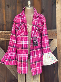 Thumbnail for LIFE BEGAN IN A GARDEN Flared Sleeve Flannel
